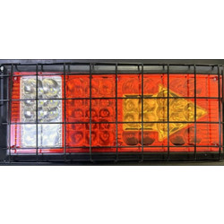 Πίσω φανάρι φορτηγού με πλέγμα LED 34x14cm 12/24V