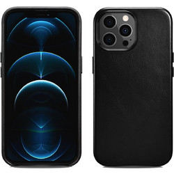 iCarer Leather Back Cover με MagSafe Black (iPhone 13 Pro)