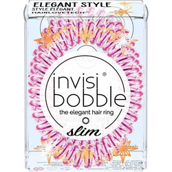 Invisibobble Slim Time to Shine La Vie en Rose Λαστιχάκια Μαλλιών 3 Τεμάχια