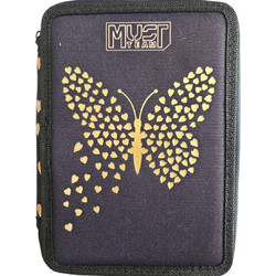 Σχολική Κασετίνα Διπλή Γεμάτη Must Team Butterfly Hearts