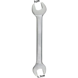 Γερμανικό Κλειδί Μεγέθους 153mm 10mm-11mm Epica Ασημί