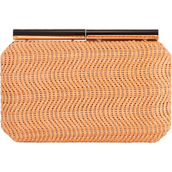 4Queens Γυναικείο Τσαντάκι Clutch Μπεζ 20x15x4cm