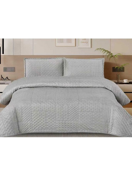 Σετ Κουβερλί Velvet Ultrasonic Γαρύφαλλο - Γκρι, 240x260