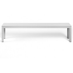 RIO BENCH ALU vern. bianco 49053.00.000 Παγκάκι Αλουμινίου Διαστάσεις: 195.5x 34.5x 476 cm