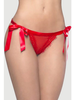 Ανοιχτό Εσώρουχο Sexy Lace Open Back Panty - Κόκκινο