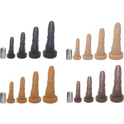 Τεράστιο Δάχτυλο Για Gape Σιλικόνης Just One Finger X-Large Platinum Silicone Gape Dildo 38 cm - Καφέ