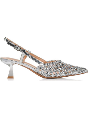 Diamantique Γόβες Slingback Ασημί X888-10