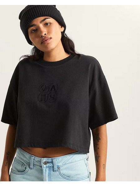 Vans Ellipse Relax Crop Γυναικείο T-Shirt (VN000XDWBLK1)