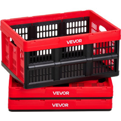 VEVOR Πλαστικά Πτυσσόμενα Κουτιά Αποθήκευσης 32L, Σετ 3 Τεμαχίων, Στοιβαζόμενα με Χειρολαβές, Αντοχή έως 12 kg ανά Κουτί KZDSLCWKHHS3SN2K5001V0