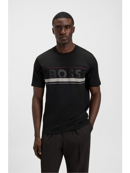 BOSS Ανδρικό T-Shirt Tee Iconic Zone Black 50550113-001