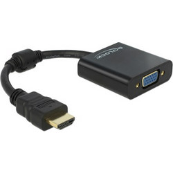 DELOCK DELOCK αντάπτορας HDMI σε VGA 65512, 1080p, μαύρος