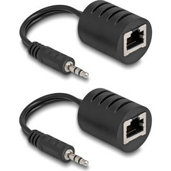 DELOCK DELOCK audio extender 87858 3.5mm σε 3.5mm, μέσω καλωδίου RJ45, έως 50m