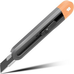 DELI DELI κοπίδι HT4018C με αυτόματο κλείδωμα, πλαστικό, 18mm, γκρι