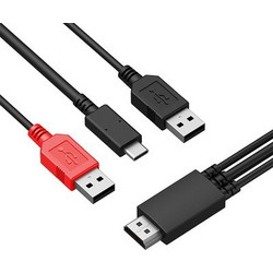 XP-PEN XP-PEN HDMI σε USB-C & 2x USB SPE40 για ταμπλέτα σχεδίασης, 1.5m, μαύρο
