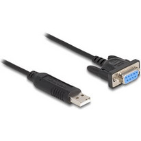 DELOCK DELOCK καλώδιο USB σε RS-232 67382, 921.6Kbps, 1.8m, μαύρο