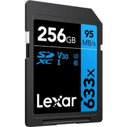 Lexar Blue Series 633X SDXC 256GB Class 10 U3 V30 UHS-I
