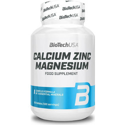 Biotech USA Calcium Zinc Magnesium 100 Ταμπλέτες