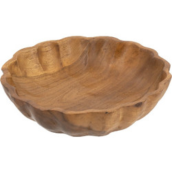Artekko Woody Καφέ Διακοσμητική Πιατέλα από Ξύλο Teak (20x20x5)cm