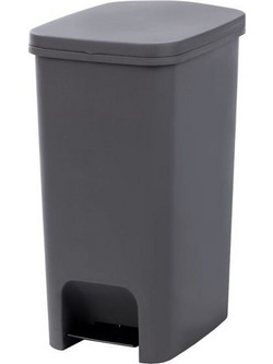 ΚΑΔΟΣ ΑΠΟΡΡΙΜΑΤΩΝ ΜΕ ΠΕΤΑΛ 52L ΑΝΘΡΑΚΙ 40x30,5x60υψ HOMEPLAST