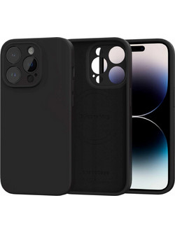 Θήκη iPhone 14 Pro Spacecase Silicone Mag Case Σιλικόνης με MagSafe - Black (5905719138745)