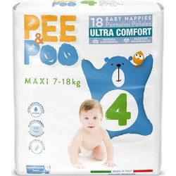 Pee&poo πάνες ultrafit maxi μέγεθος 4 18τμχ
