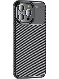 Ancus AutoFocus Carbon Fiber Back Cover Black (iPhone 15 Pro)