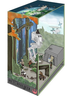 Revell Tiny Adventures Star Wars Battle of Endor 3D Book Nook 23cm 00546