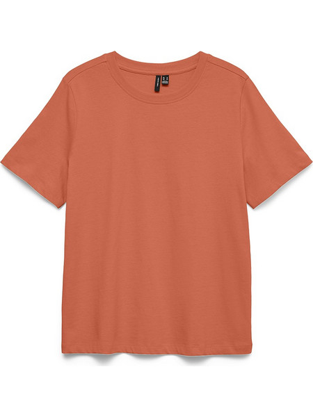 VERO MODA VMPAULINA SS T-SHIRT JRS NOOS 10316991-Langoustino Orange