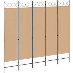 5-Panel Διχοτόμος Μπεζ 200 x 180 cm Ύφασμα 42039191