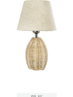 Globostar Hasumi 01956 Πορτατίφ Ε27 Μπεζ Φ23xΥ40cm