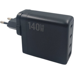 Naxius NXUAC-143 Φορτιστής χωρίς Καλώδιο με 2 Θύρες USB-A & 2 Θύρες USB-C 140W Black