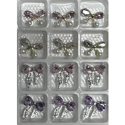 Charms Νυχιών 3D Πεταλούδες σε Κασετίνα 12 τεμ