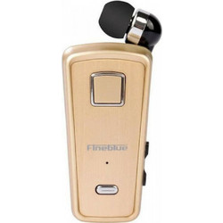 Fineblue F980 Ακουστικό Bluetooth In Ear Πέτου Gold
