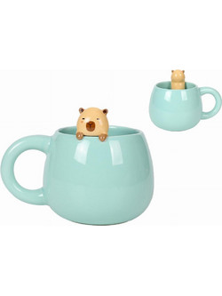 Kawaii - Capybara with Charm Κεραμική Κούπα (470ml)