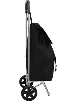 vidaXL Καρότσι Αγορών Μαύρο 35 x 28 x 92 εκ. Ύφασμα Oxford