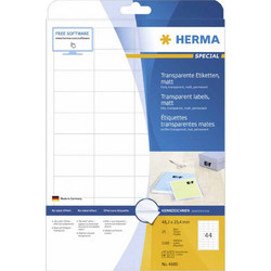 Αυτοκόλλητες ετικέτες Α4 διάφανες ματ 48,3x25,4mm 25φ HERMA 4680