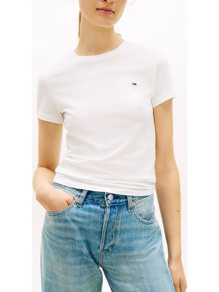TOMMY JEANS TJW C-NECK TEE DW0DW20459-YBL Ecru