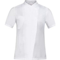 Σακάκι Σεφ Γυναικείο Frida Λευκό Με Κοντό Μανίκι Slim Fit Giblor's