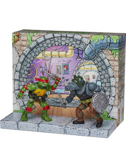 Playmates Toys Teenage Mutant Ninja Turtles Remastered Raphael vs. Rocksteady Φιγούρες Δράσης