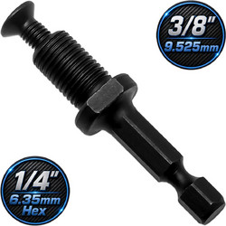Αντάπτορας Τσοκ Δραπάνου 1/4" Hex σε 3/8"-24UNF Μαύρος OEM