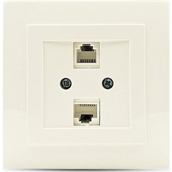 GEYER Μπέζ πρίζα δικτύου RJ45-CAT6-RJ11