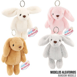 Rabbit assorted plush keychain 12cm