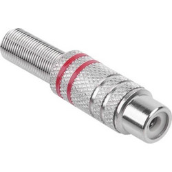RCA Jack Θηλυκό Μεταλλικό Κόκκινο