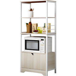 Ραφιέρα Κουζίνας ArteLibre CARIBOU Maple/Λευκό MDF/Μέταλλο 60x30x120cm