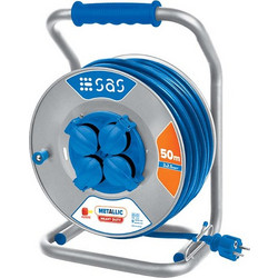 Μπαλαντέζα Heavy Duty Μεταλλικό Στροφείο Προέκταση Καλωδίου 50m 3x2,5mm 4 Θέσεων Σούκο IP44 Αντοχή στις Καιρικές συνθήκες