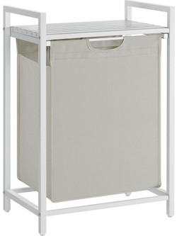 Vasagle Καλάθι Απλύτων Μεταλλικό 50x33x72cm Λευκό (BLH101W01) (VASBLH101W01)