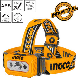 Ingco HHL013AAA8 Φακός Κεφαλής Εργασίας Μπαταρίας Led Αδιάβροχος IPX4 200lm