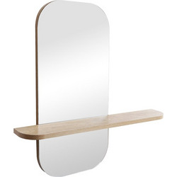 Καθρέπτης Lunaria MDF σε Φυσική Απόχρωση 60x11.5x60