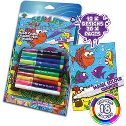 Splat Planet Sea Life Magic Colouring Book (Μαγικό Βιβλίο Ζωγραφικής με Πλάσματα του Βυθού)