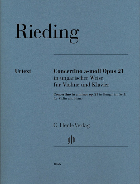 G. Henle Verlag Oskar Rieding - Concertino in Hungarian Style a minor op. 21